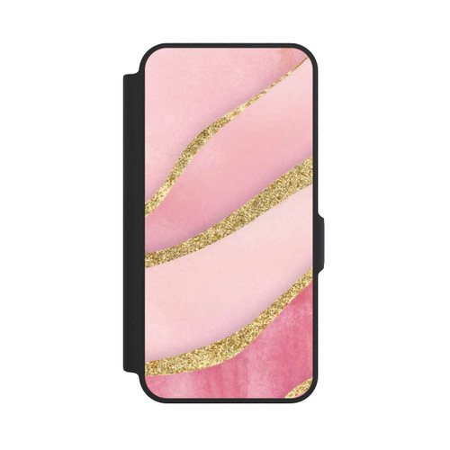 Samsung Galaxy A57 5G NIVOflip Pink Marble Goldprint Stripes