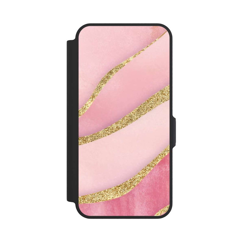 Galaxy A57 5G NIVOflip Pink Marble Goldprint Stripes