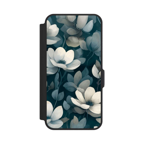 Samsung Galaxy A57 5G NIVOflip Petrolfarbene Negativblumen mit KI