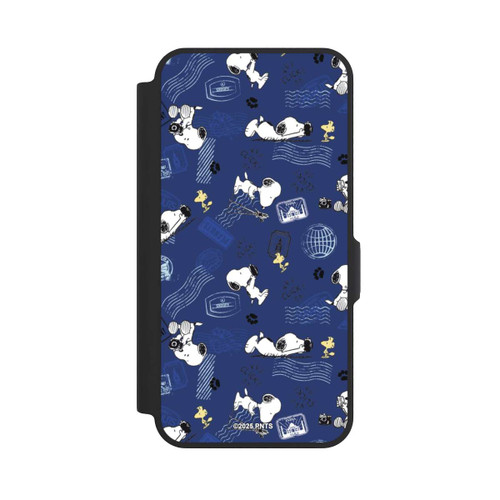 Samsung Galaxy A57 5G NIVOflip Peanuts Travel Stamps Pattern Blue