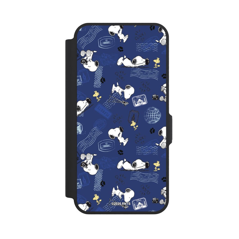 Galaxy A57 5G NIVOflip Peanuts Travel Stamps Pattern Blue