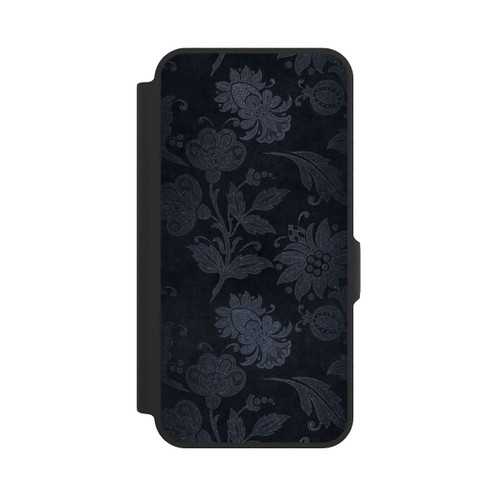 Samsung Galaxy A57 5G NIVOflip  Silberne Blumen auf Samt