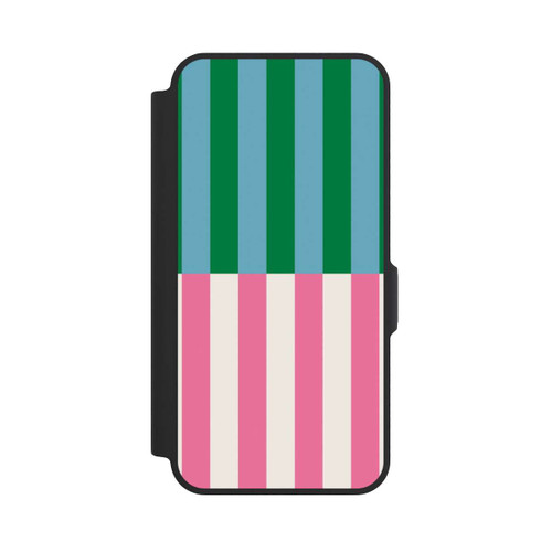 Samsung Galaxy A57 5G NIVOflip Motif Rayé Vert Rose