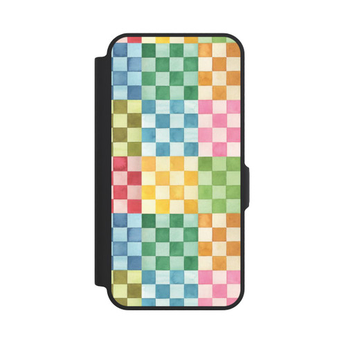 Samsung Galaxy A57 5G NIVOflip Checkerboard Watercolor Chess Geometric Red