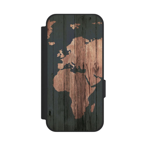 Google Pixel 10a NIVOflip Carte du Monde Effet bois