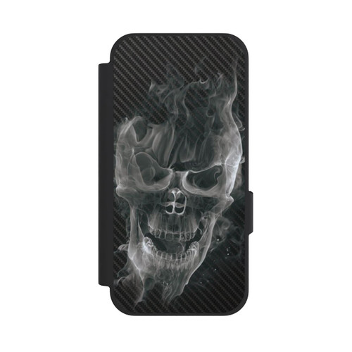 Google Pixel 10a NIVOflip rauchender Totenkopf Carbon