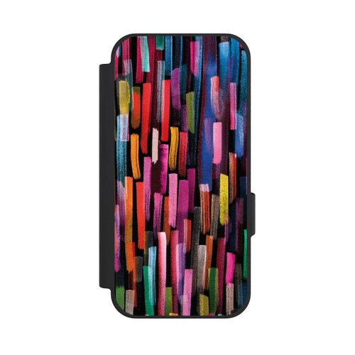 Google Pixel 10a NIVOflip Coups De Pinceaux Colorés Noir
