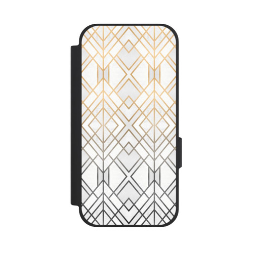 Google Pixel 10a NIVOflip Imprimé Geo Gold doré et gris
