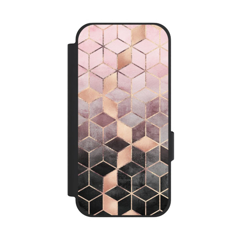 Google Pixel 10a NIVOflip Imprimé Cubes Dégradés Gris Rose