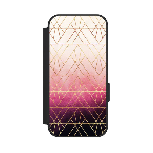 Google Pixel 10a NIVOflip Triangles ombrés roses imprimé doré