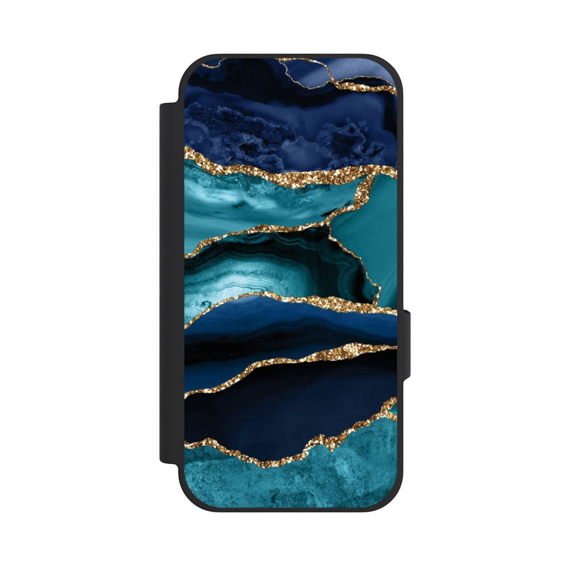 Pixel 10a NIVOflip Aspect pailleté doré marbré bleu foncé et bleu clair