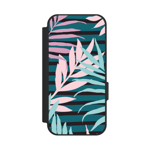 Google Pixel 10a NIVOflip Feuilles de jungle pastel rose sarcelle