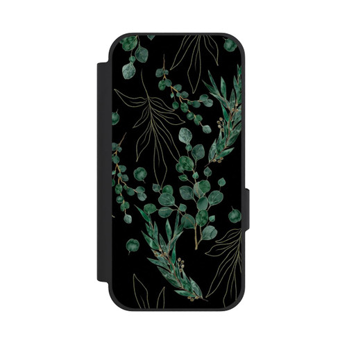 Google Pixel 10a NIVOflip Feuilles d'Eucalyptus Fond Noir