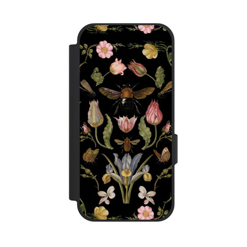 Google Pixel 10a NIVOflip Fleurs Sauvages et Abeilles Fond Noir