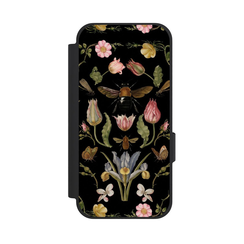 Pixel 10a NIVOflip Fleurs Sauvages et Abeilles Fond Noir