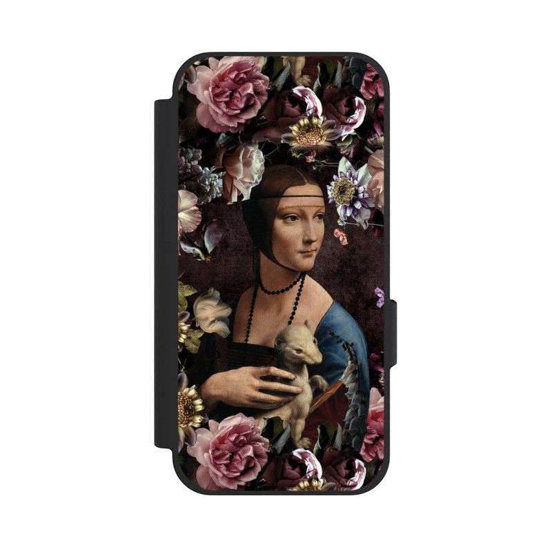 Pixel 10a NIVOflip Dame avec hermine aux roses 