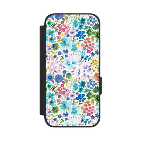 Google Pixel 10a NIVOflip Kunstvolle kleine Frühlingsblumen blau