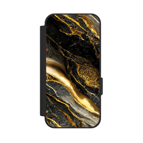 Google Pixel 10a NIVOflip Schwarze Marmor Goldschichten