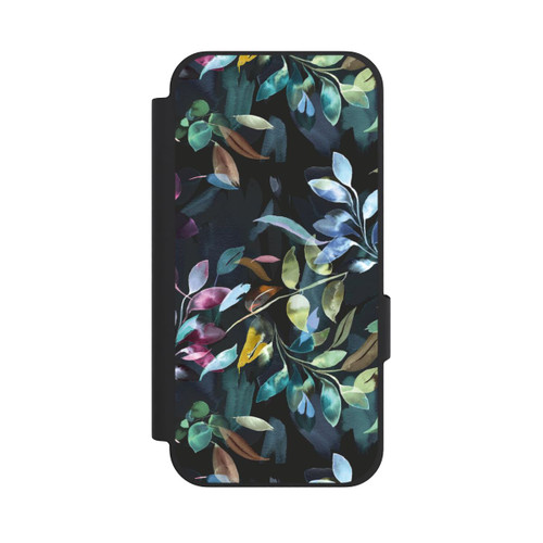 Google Pixel 10a NIVOflip Mystische Aquarellblätter schwarz