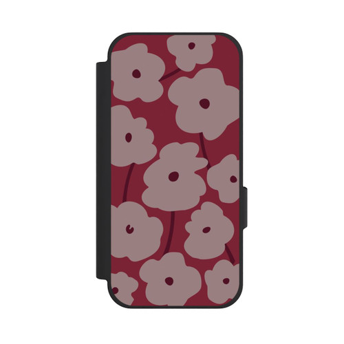 Google Pixel 10a NIVOflip Minimalistische Blumen Bordeaux