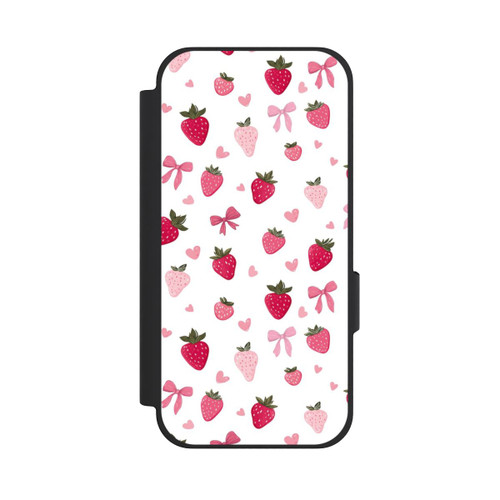 Google Pixel 10a NIVOflip Erdbeer Herz Schleifen Muster Pink