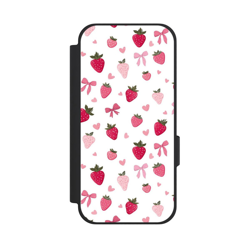 Pixel 10a NIVOflip Erdbeer Herz Schleifen Muster Pink