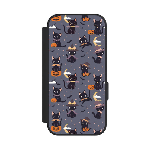 Google Pixel 10a NIVOflip Cute Halloween Witch Cats and Pumpkins