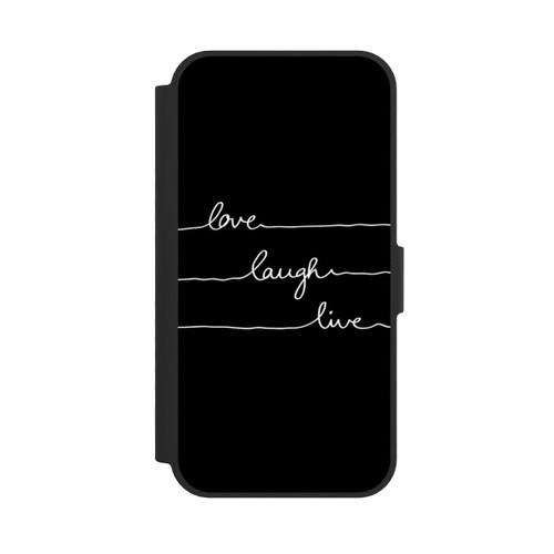 Apple iPhone 17e NIVOflip Love Laugh Live weiß/schwarz