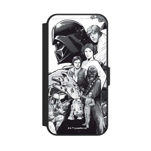 Apple iPhone 17e NIVOflip Personnages StarWars - Noir et Blanc