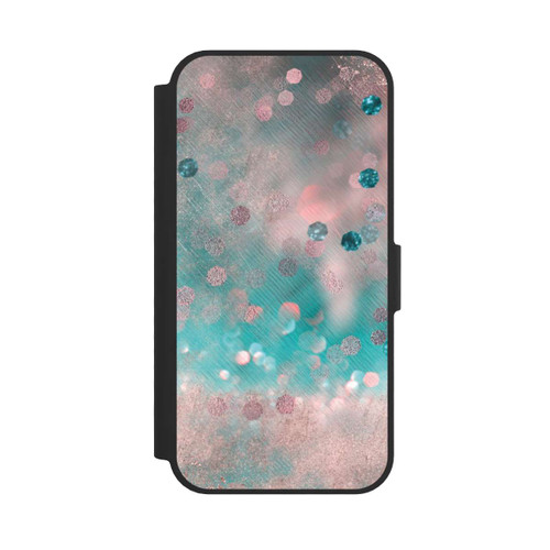 Apple iPhone 17e NIVOflip Turquoise Glamour Glitter Look