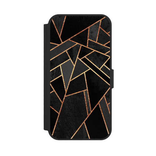 Apple iPhone 17e NIVOflip Schwarze Nacht Gold Druck