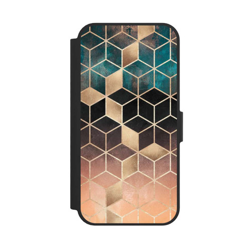 Apple iPhone 17e NIVOflip Ombre Traum Würfel Gold Druck
