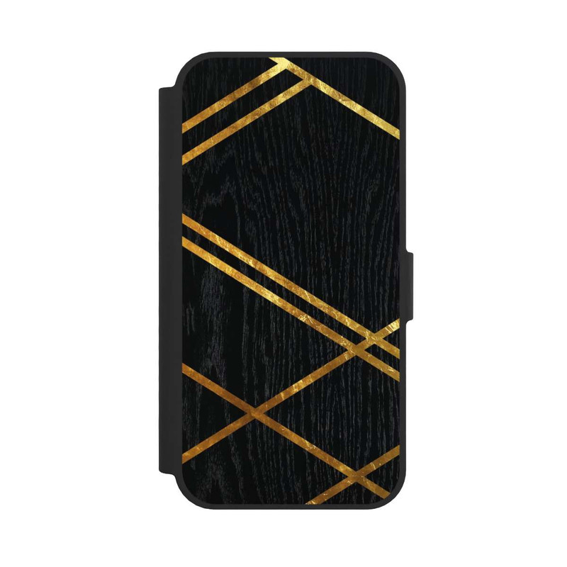 17 e NIVOflip Schwarzes geometrisches Muster Goldene Streifen