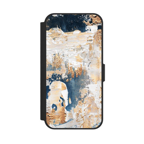 Apple iPhone 17e NIVOflip Abstraktion Blau und Gold