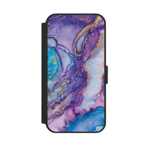 Apple iPhone 17e NIVOflip Purple und Blue Swirl Ink