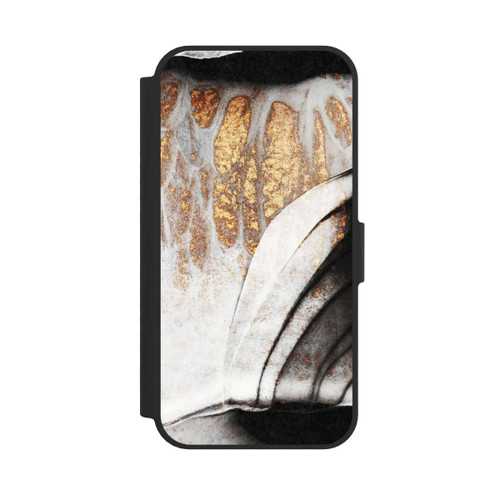 Apple iPhone 17e NIVOflip Schwarze und goldene Adern