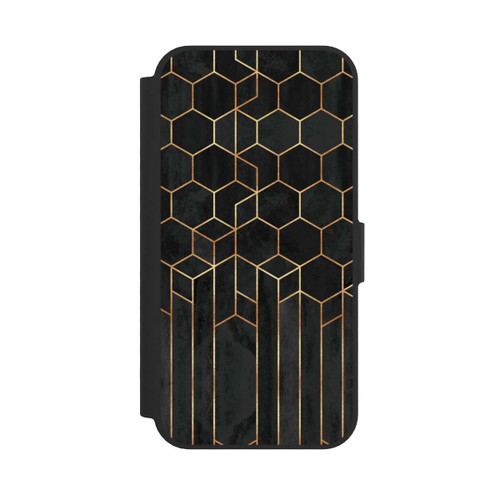 Apple iPhone 17e NIVOflip Schwarze Sechsecke