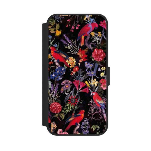 Apple iPhone 17e NIVOflip Dark Flowers and Parrots
