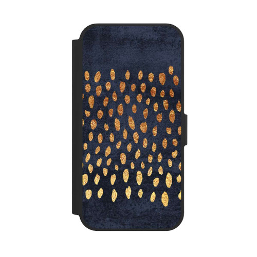 Apple iPhone 17e NIVOflip Muster Gold und Marine