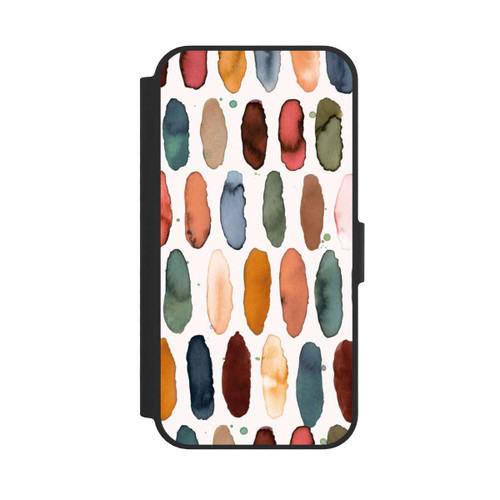 Apple iPhone 17e NIVOflip Watercolor Dashes Mineral Terracotta