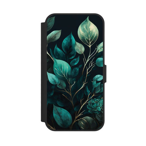 Apple iPhone 17e NIVOflip Eucalyptus Dark Background