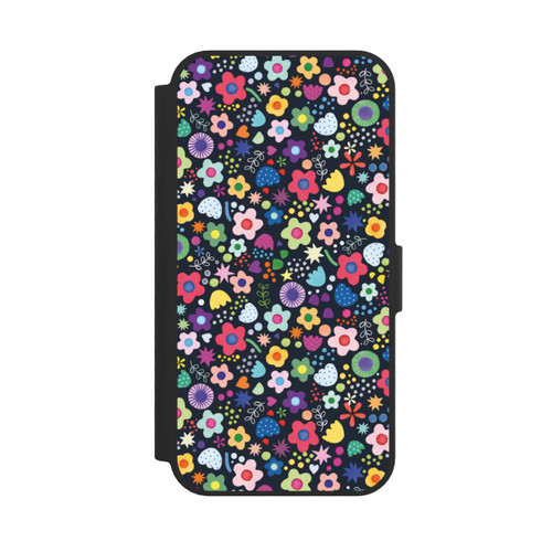 Apple iPhone 17e NIVOflip Psychedelic Flowers Multi Black