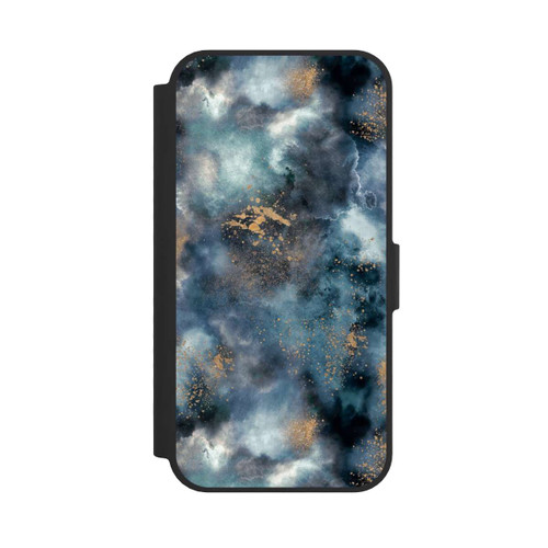 Apple iPhone 17e NIVOflip Smoky Marble Watercolor Navy