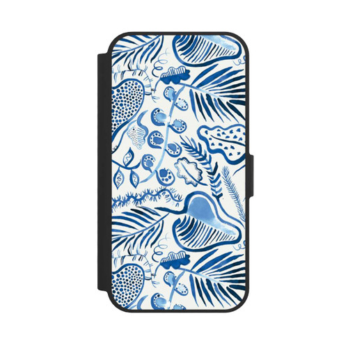 Apple iPhone 17e NIVOflip Tropical Forest Leaves Blue