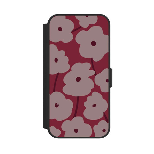 Apple iPhone 17e NIVOflip Minimalistische Blumen Bordeaux