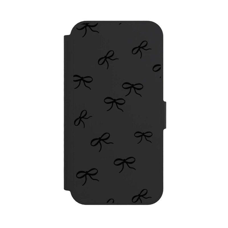 iPhone 17e NIVOflip Schleifen Muster Schwarz Transparent