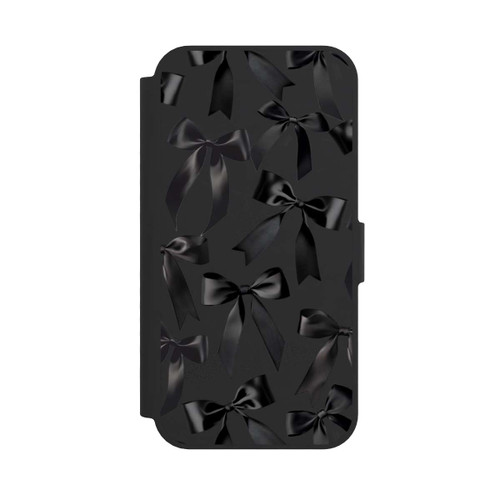 Apple iPhone 17e NIVOflip Schwarze Satinschleifen