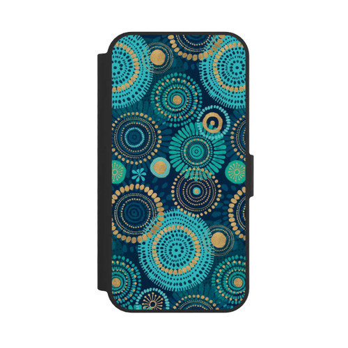 Apple iPhone 17e NIVOflip Blockprint India Teal Gold