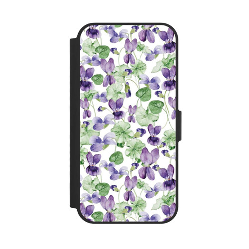 Apple iPhone 17e NIVOflip Purple Wildflowers Pattern Watercolor