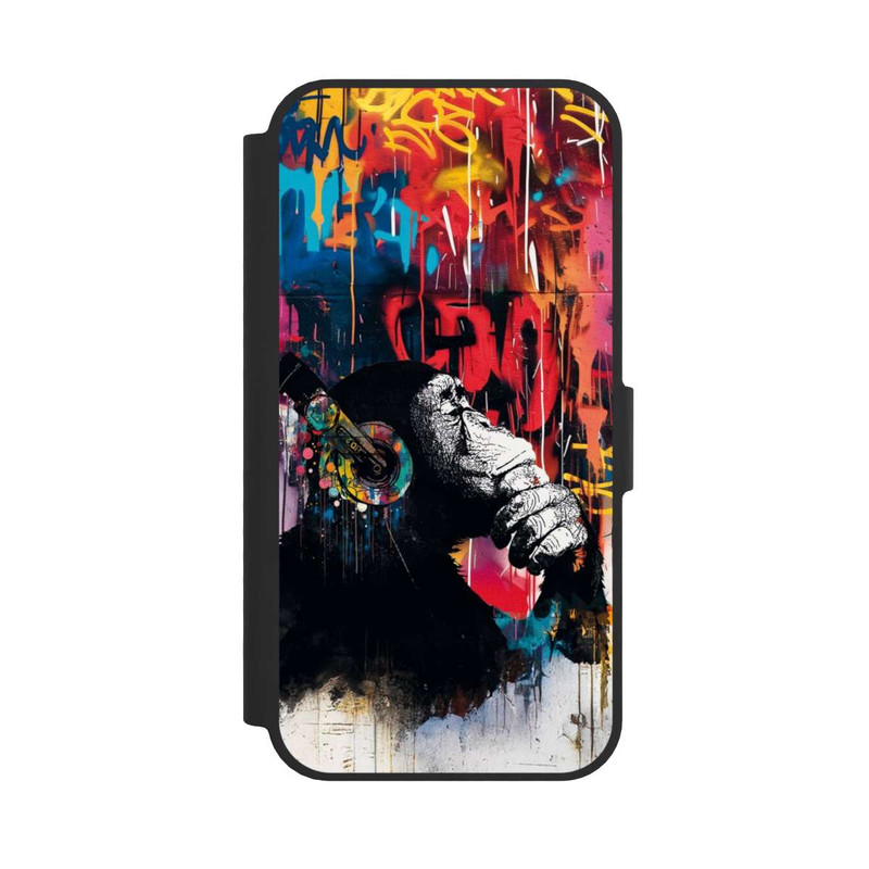 17 e NIVOflip Affe Stereo Kopfhörer Graffiti Street Art Blau